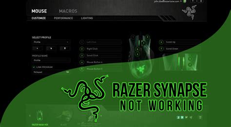 razer synapse not working